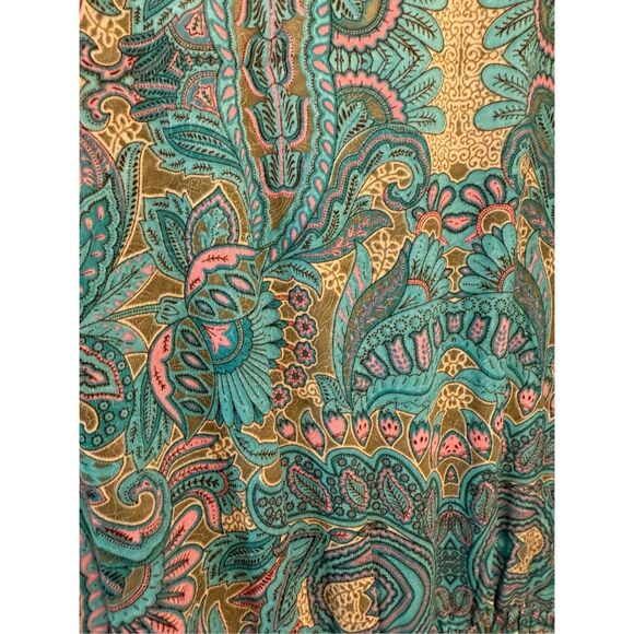 Anthropologie Boemo Tiered Ruffle Paisley Maxi Dress Large - Picture 8 of 8
